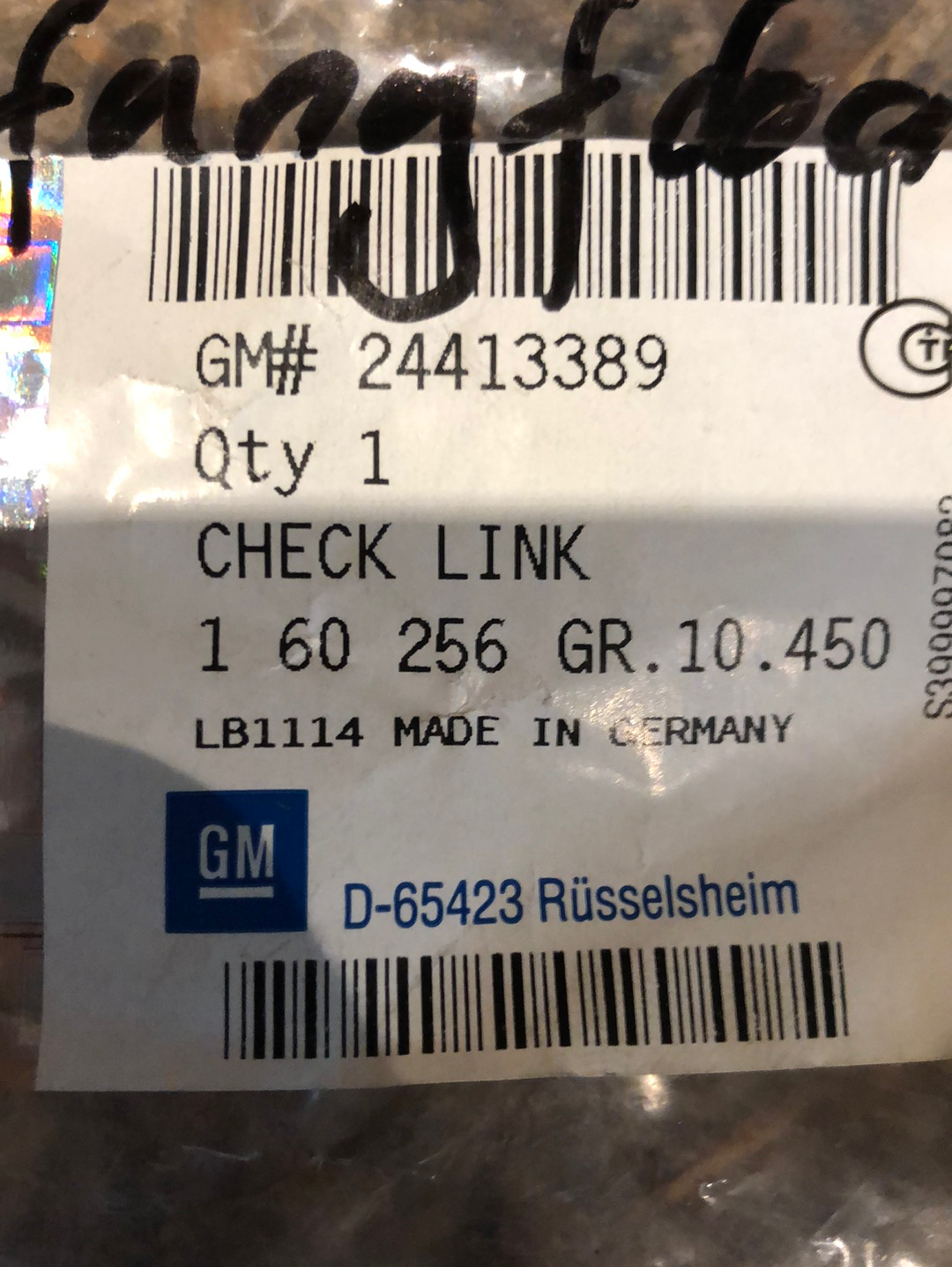 Original GM Opel Corsa C Türfangband Vorne Neu