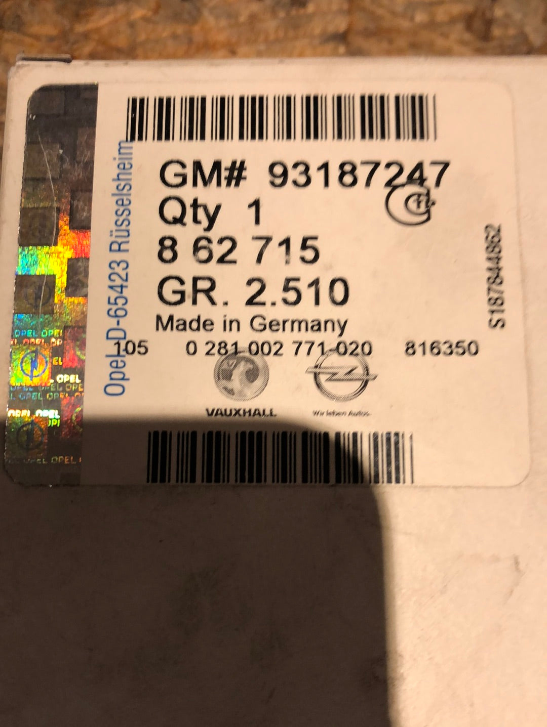 Original GM Opel Astra H J Vectra C Insignia Abgasdrucksensor Differenzdruck Neu