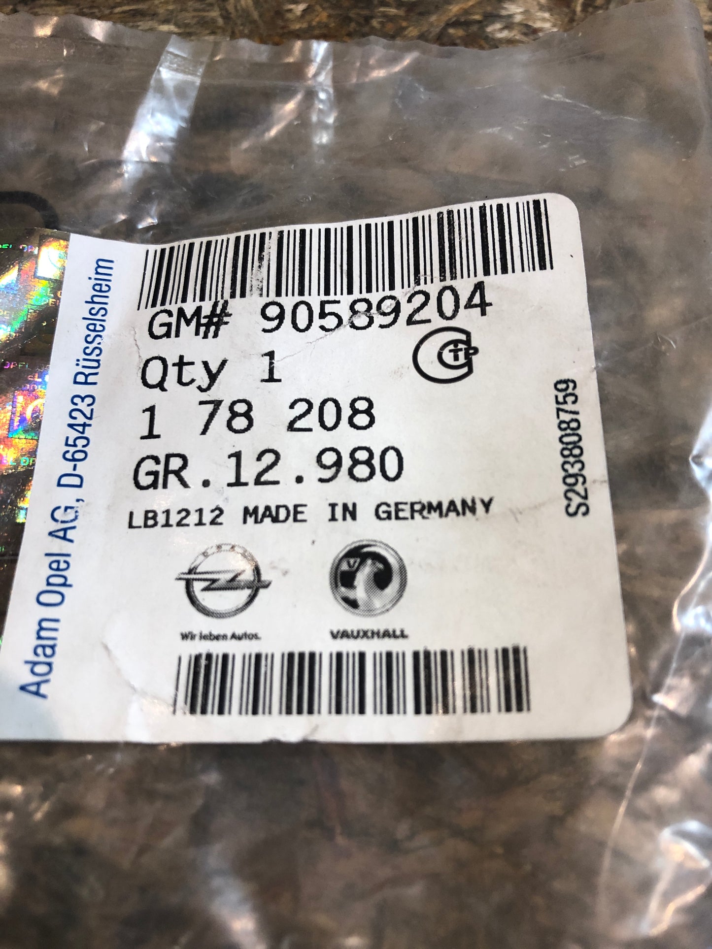Original Opel Astra G Zafira A Plastikstopfen Unterboden Neu