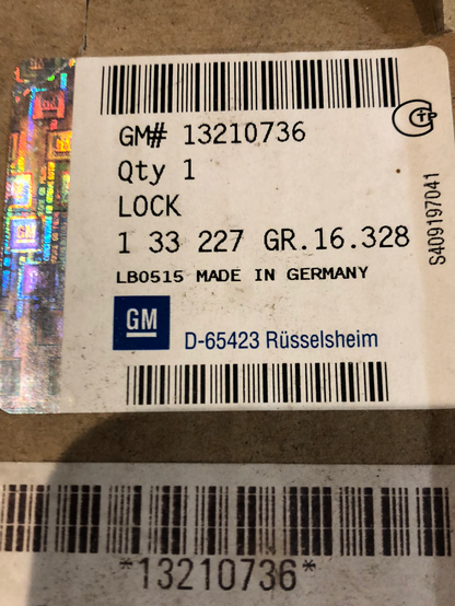 Original GM Opel Astra H Zafira B Türschloss hinten links Neu
