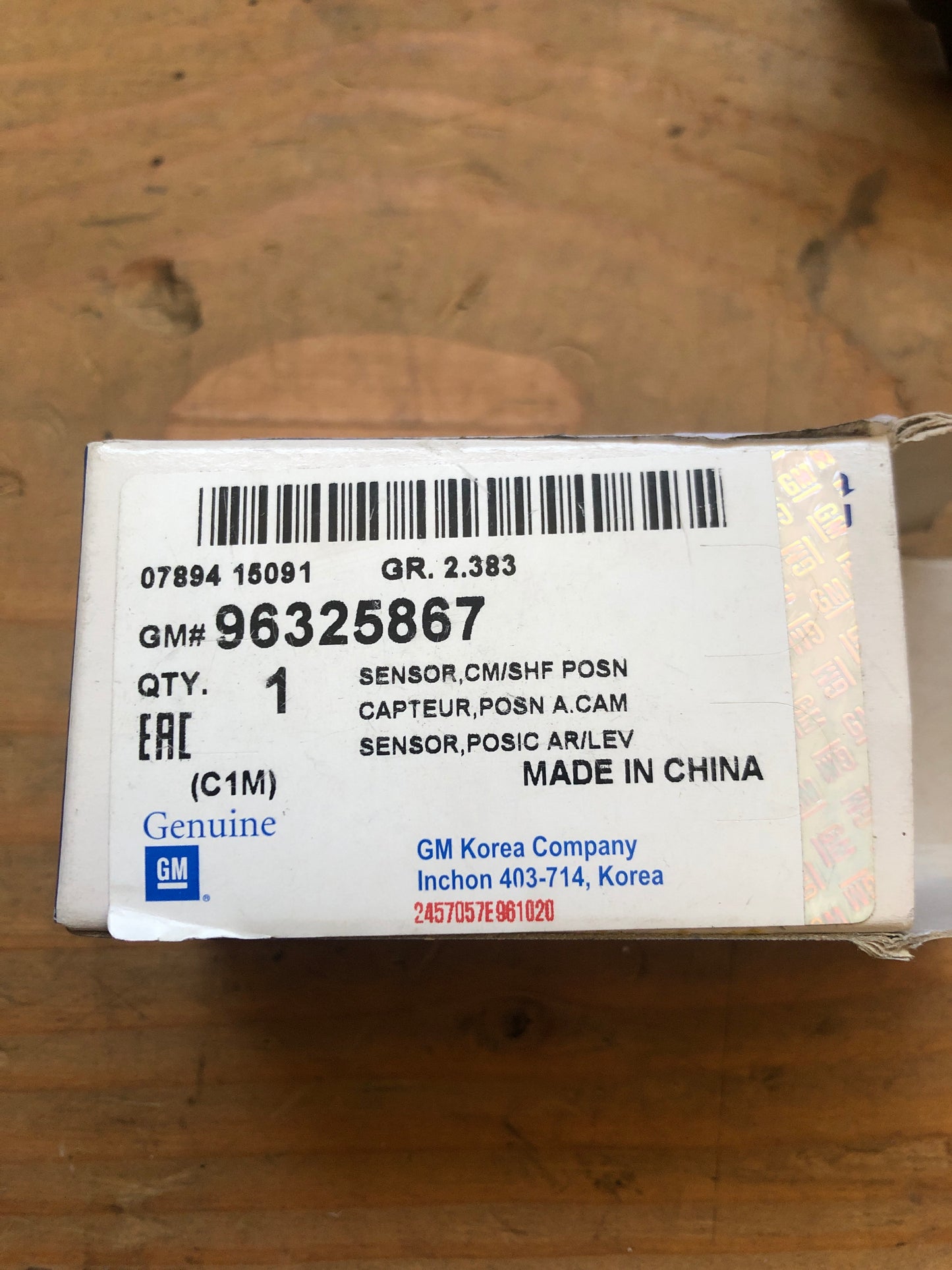 Original GM Opel Corsa C 1,0 1,2 Sensor Nockenwellenposition Neu