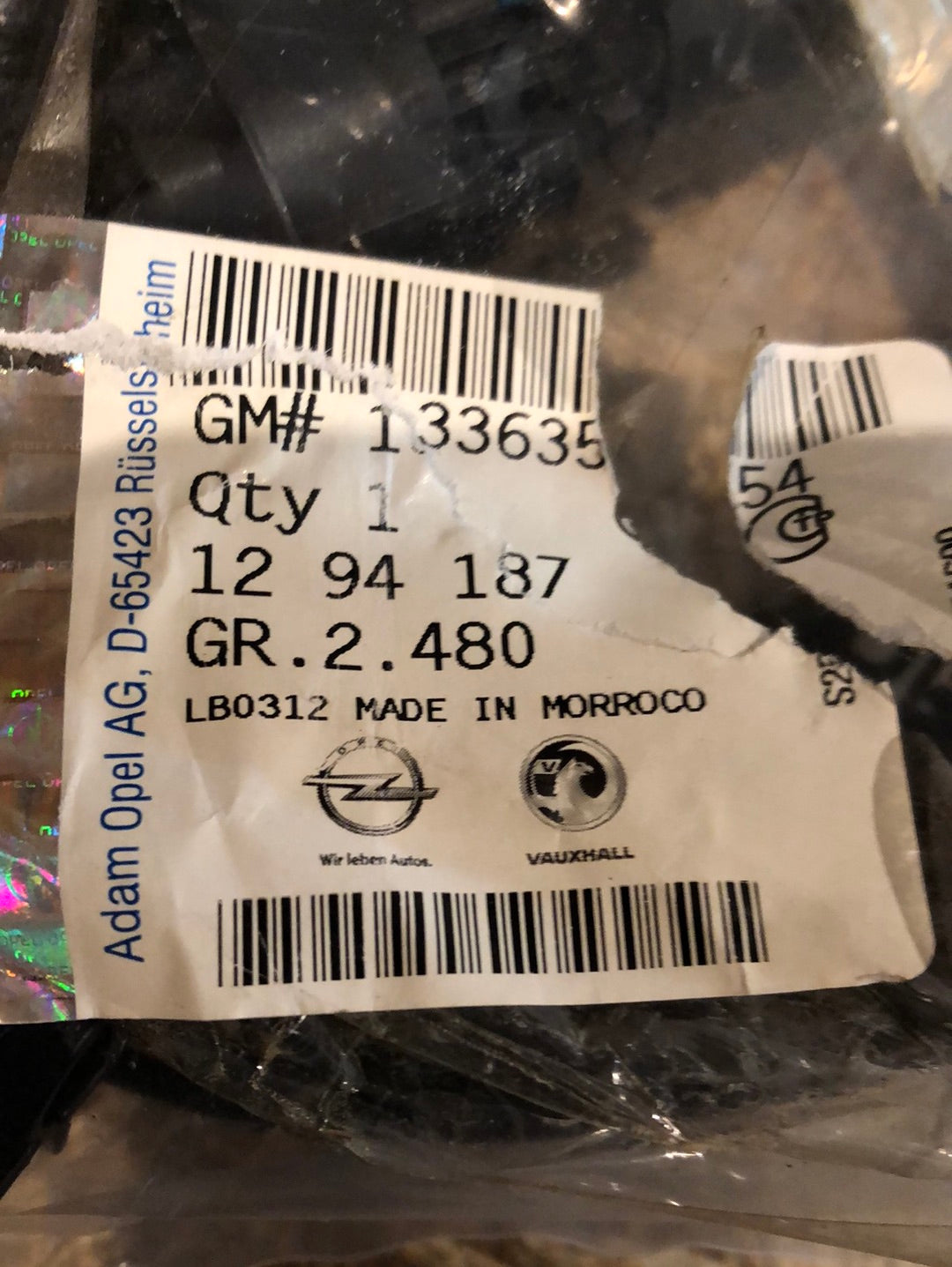 Original GM Opel Meriva B Kabelbaum Drehzahlsensor hinten Neu