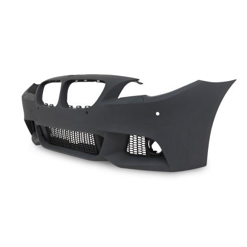 Frontstoßstange im Sport-Design mit Nebelscheinwerfereinsätzen passend für BMW 5er F10 Limousine Baujahr 01.2010-06.2015 und F11 Touring ab Baujahr 04.2010-