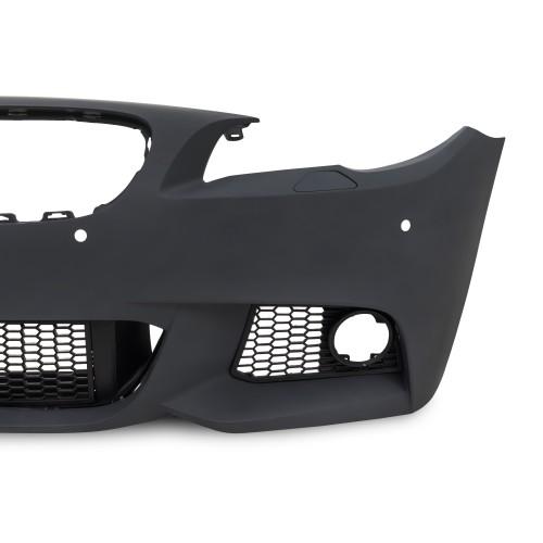 Frontstoßstange im Sport-Design mit Nebelscheinwerfereinsätzen passend für BMW 5er F10 Limousine Baujahr 01.2010-06.2015 und F11 Touring ab Baujahr 04.2010-