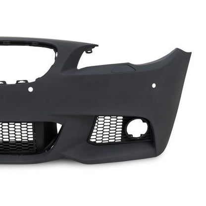 Frontstoßstange im Sport-Design mit Nebelscheinwerfereinsätzen passend für BMW 5er F10 Limousine Baujahr 01.2010-06.2015 und F11 Touring ab Baujahr 04.2010-