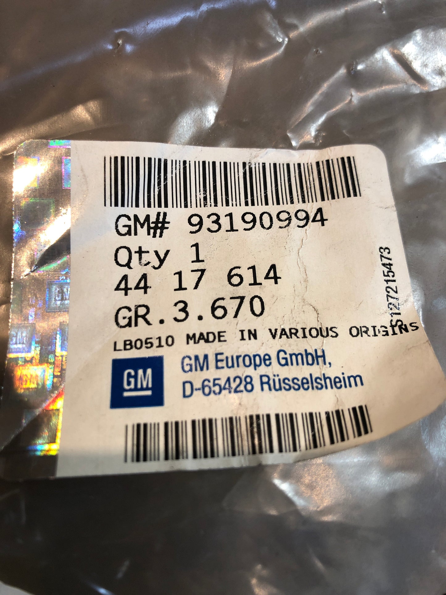 Original GM Opel Movano A Schlauch Rücklauf Kühlung Neu
