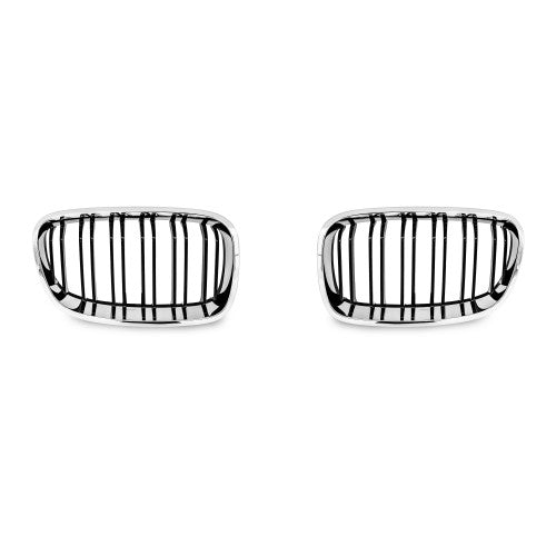 Kühlergrill Doppelrippe chrome / schwarz