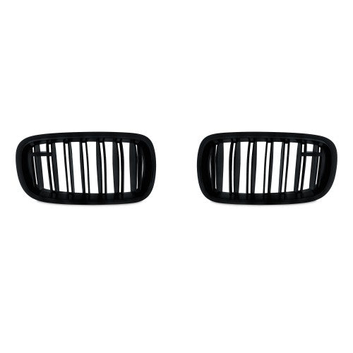 Kühlergrill Doppelrippe schwarz glänzend