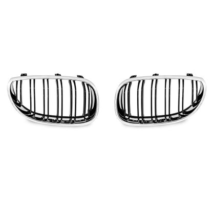 Kühlergrill Doppelrippe chrome / schwarz