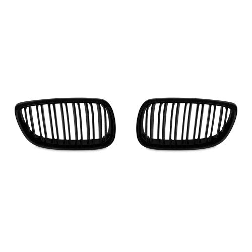 Kühlergrill Doppelrippe schwarz glänzend