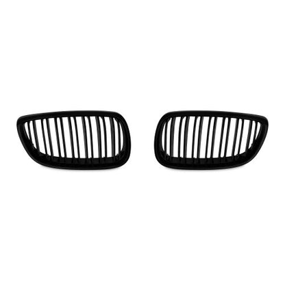 Kühlergrill Doppelrippe schwarz glänzend