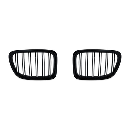Kühlergrill Doppelrippe schwarz glänzend