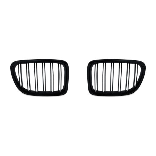 Kühlergrill Doppelrippe schwarz glänzend
