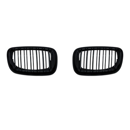 Kühlergrill Doppelrippe schwarz glänzend