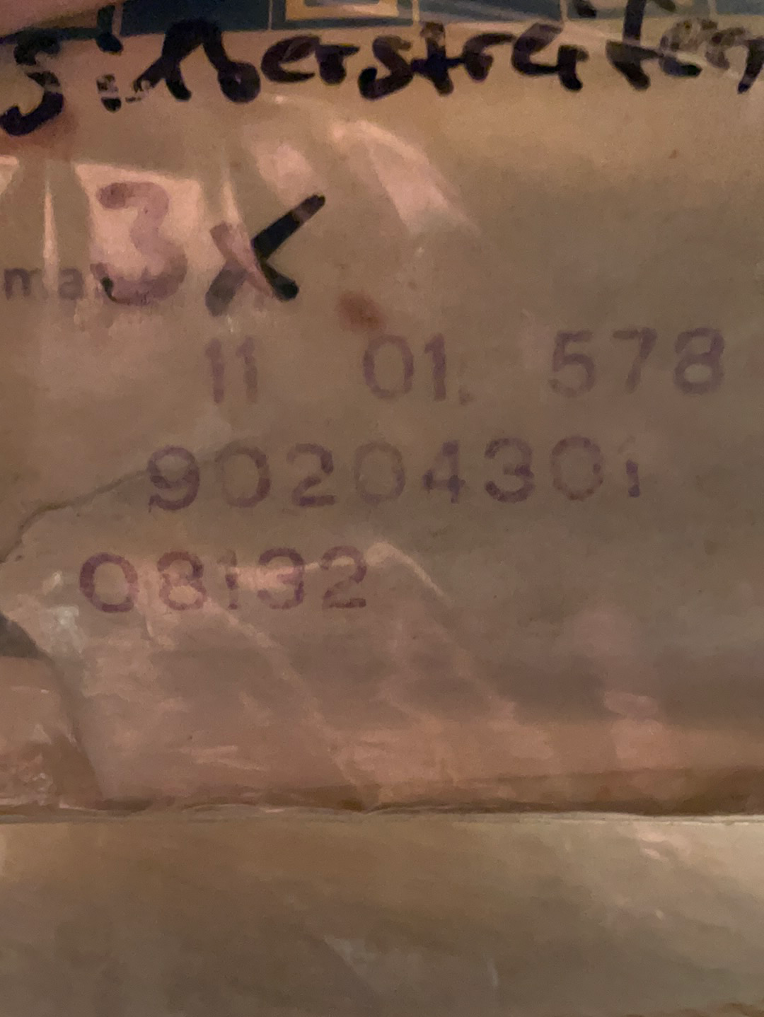 Original GM Opel Kadett E Zierleiste Kotflügel unten links grau mit Silberstreifen Neu