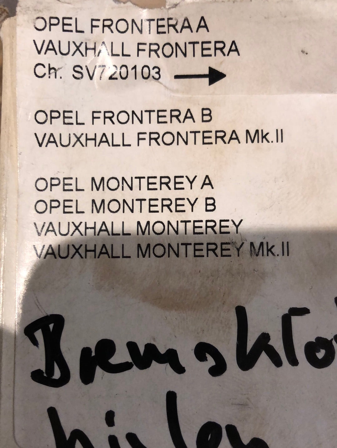 Original GM Opel Frontera A Monterey A B Bremsklötze hinten Neu