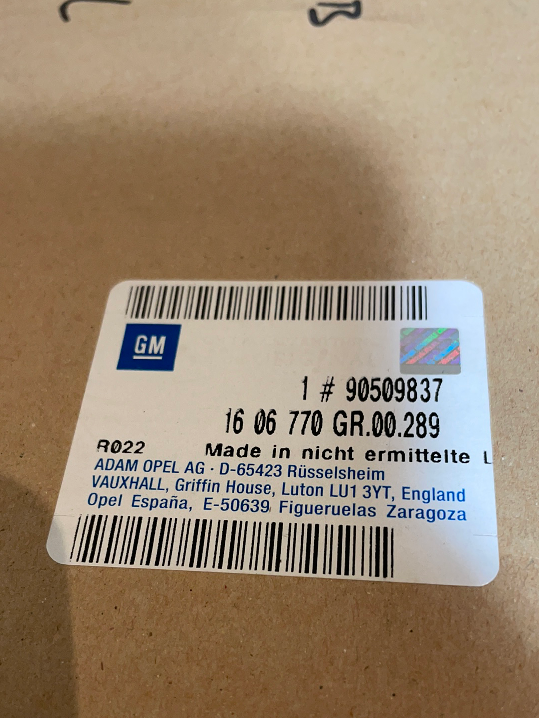 Original GM Opel Vectra A/B Astra G 2,0L Zylinderkopf Dichtungssatz Neu