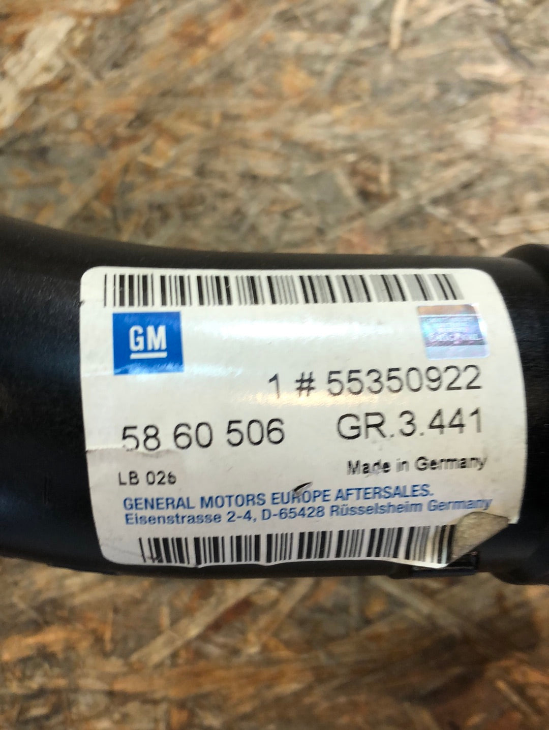 Original GM Opel Vectra C 1.9 CDTi Schlauch Turbo Ladeluftkühler Neu