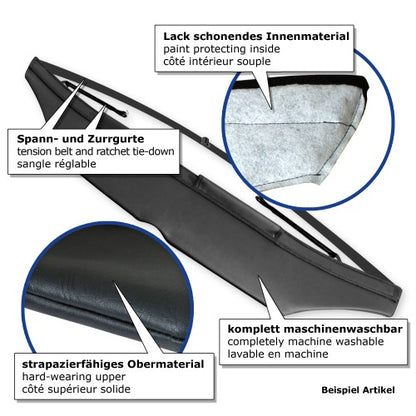 Hauben-Bra, Steinschlagschutz-Maske, Kunstleder, schwarz