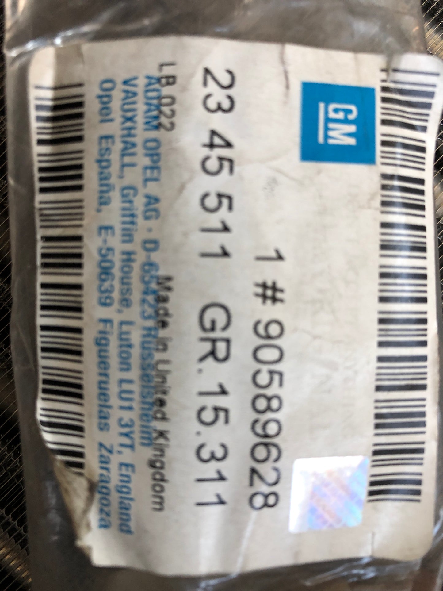 Original GM Opel Astra G Zafira A Stützrohr Kofferraum Neu