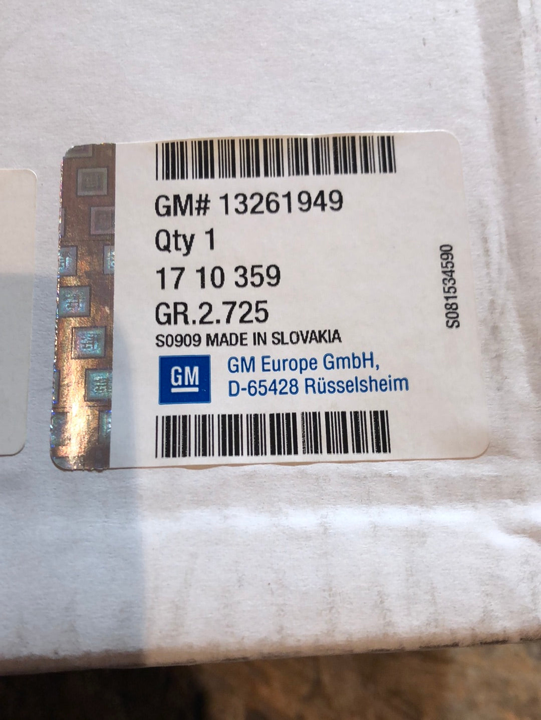 Original GM Opel Corsa D Limousine Nebelscheinwerfer rechts Neu