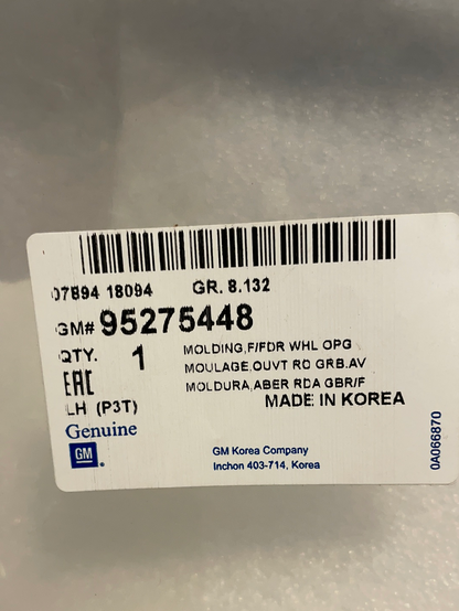 Original GM Opel Mokka X (J13) Zierleiste Korflügel hinten links Neu