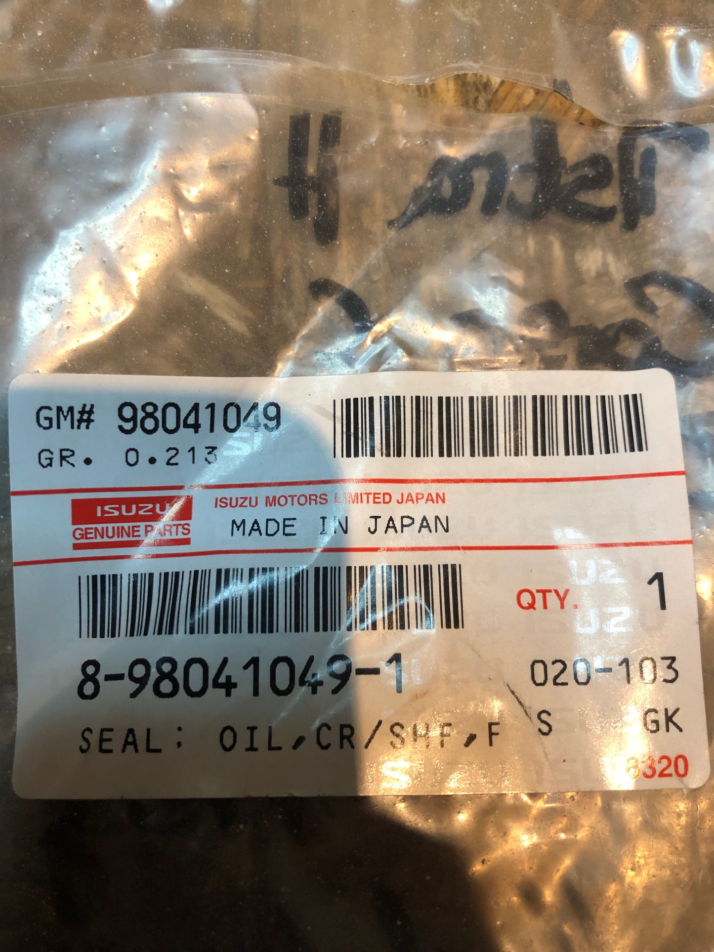 Original GM Opel Opel Astra H Corsa C Zafira 1.7 Dichtung Kurbelwelle Neu