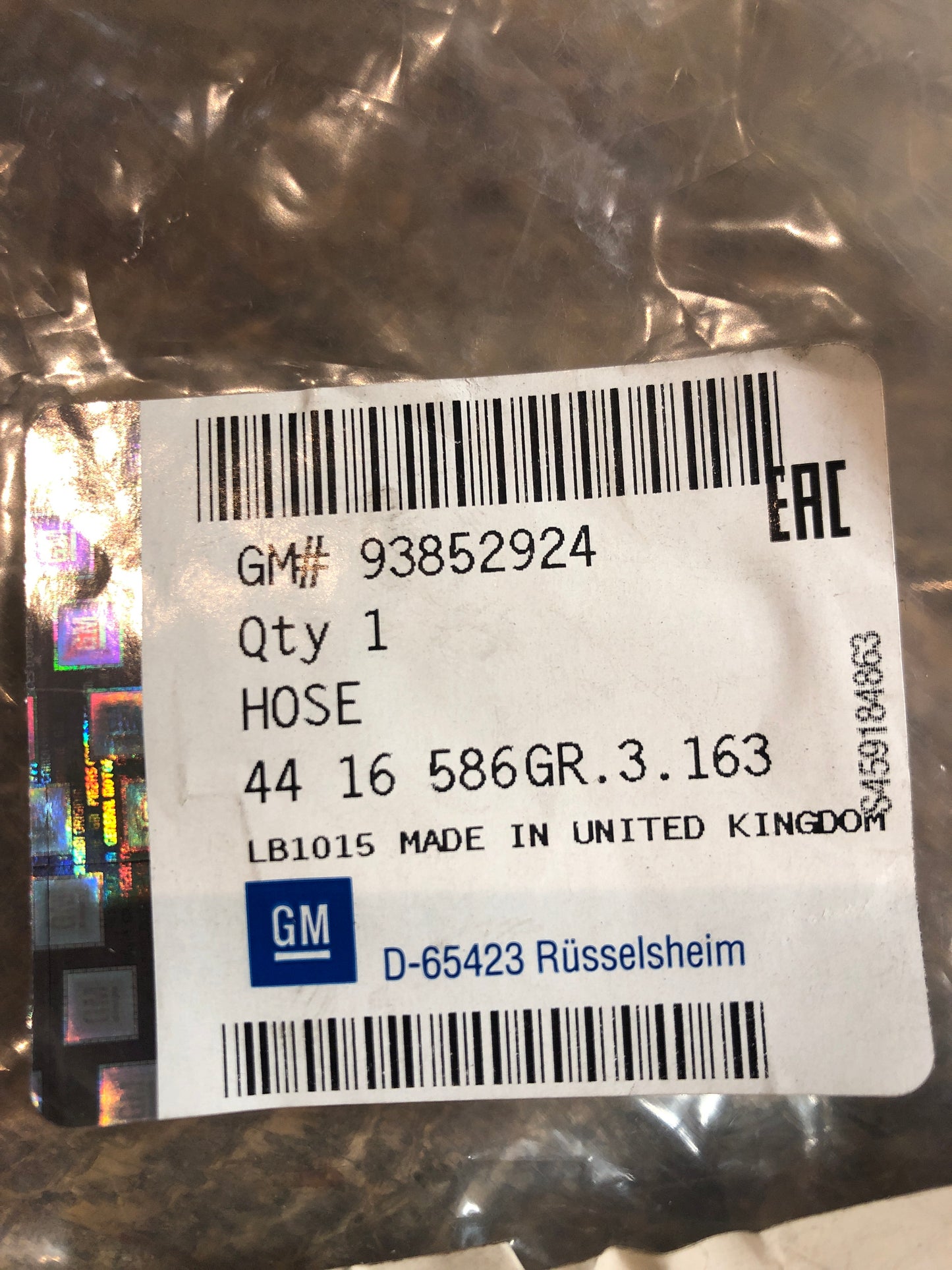 Original GM Opel Vivaro A 2,5L Rohr Hilfskraftlenkung an Behälter Neu