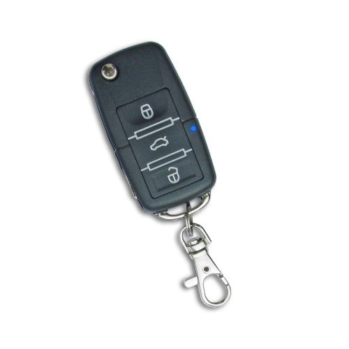 Handsender mit 3 Knopf Funktion, Klappschlüssel mit Platz für Transponder, schwarz