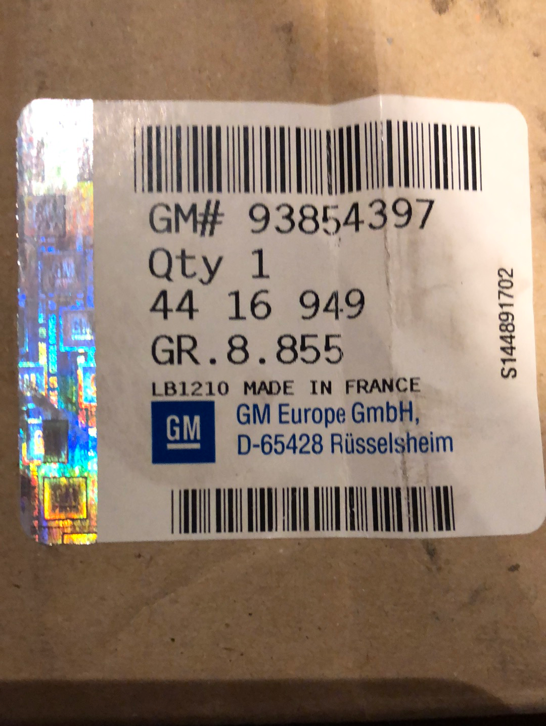 Original GM Opel Vivaro Kasten Kühlmittelregelventil Neu