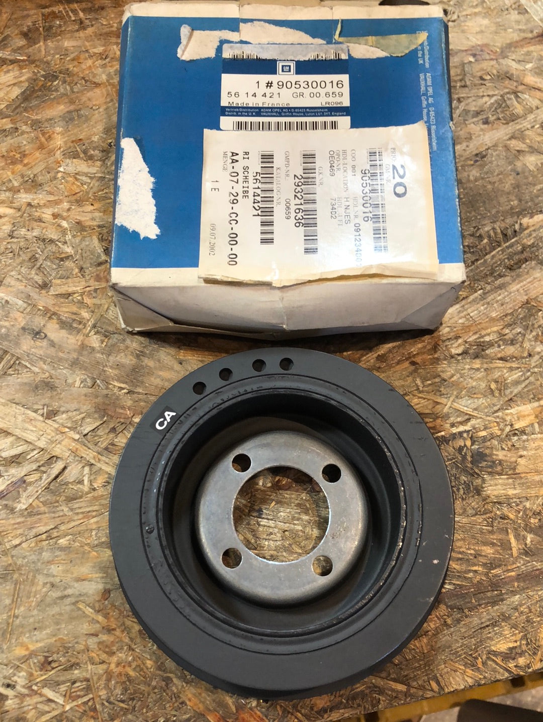 Original GM Opel Vectra B Riemenscheibe Kurbelwelle Neu