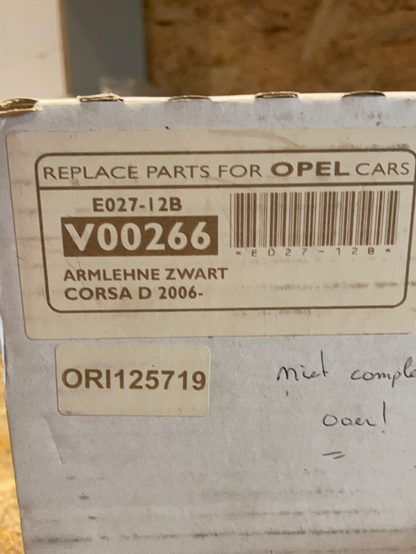Original GM Opel Corsa D ab Bj. 2006 Mittelarmlehne schwarz Neu