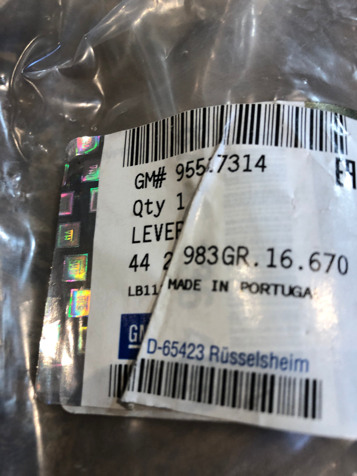 Original Opel Vivaro B Hebel Rückenlehne Vordersitz Neu