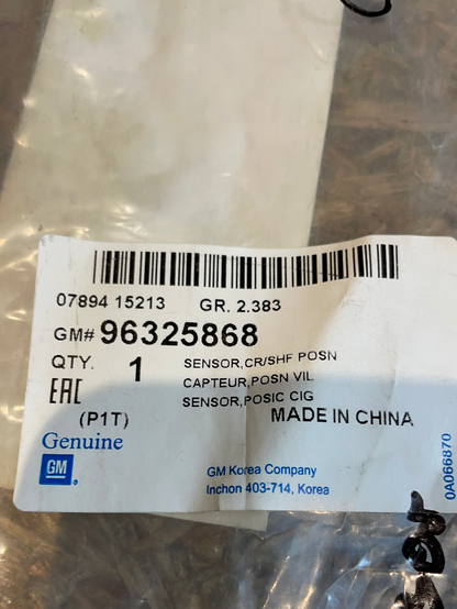 Original GM Chevrolet Aveo Matiz Daewoo Kalos 1,2L 54kW Impulsgeber Kurbelwellensensor Neu