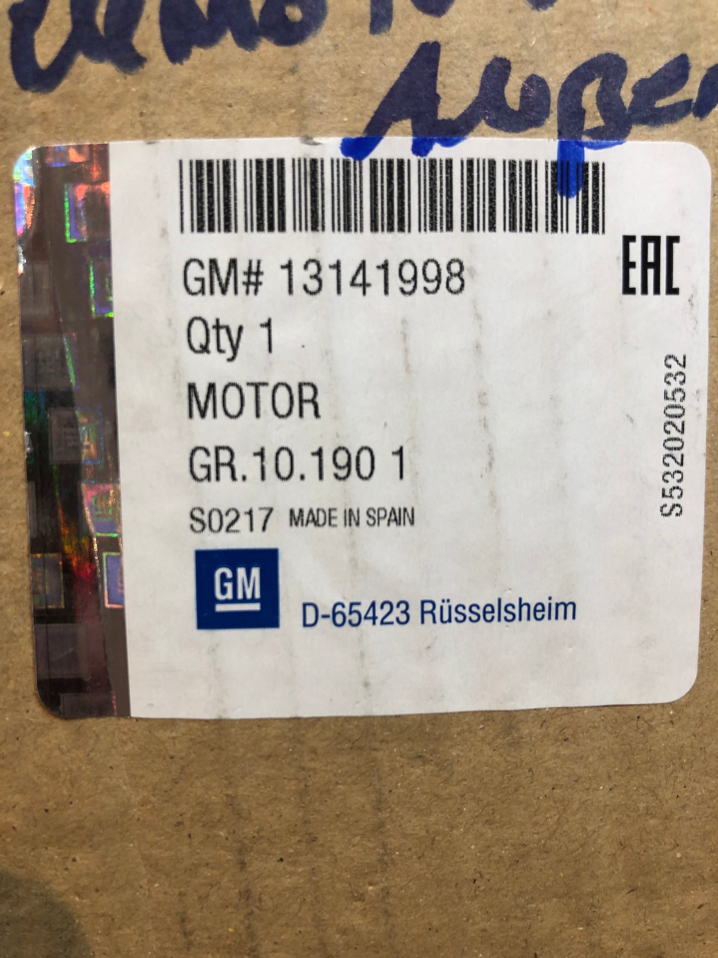 Original GM Opel Astra H Corsa D Stellmotor Außenspiegel Neu