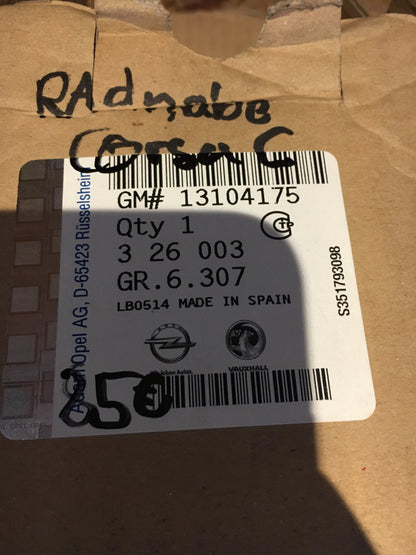 Original Corsa C Radnabe NEU