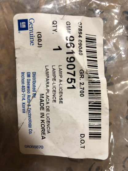 Original GM Chevrolet Kalos Kennzeichenbeleuchtung Neu