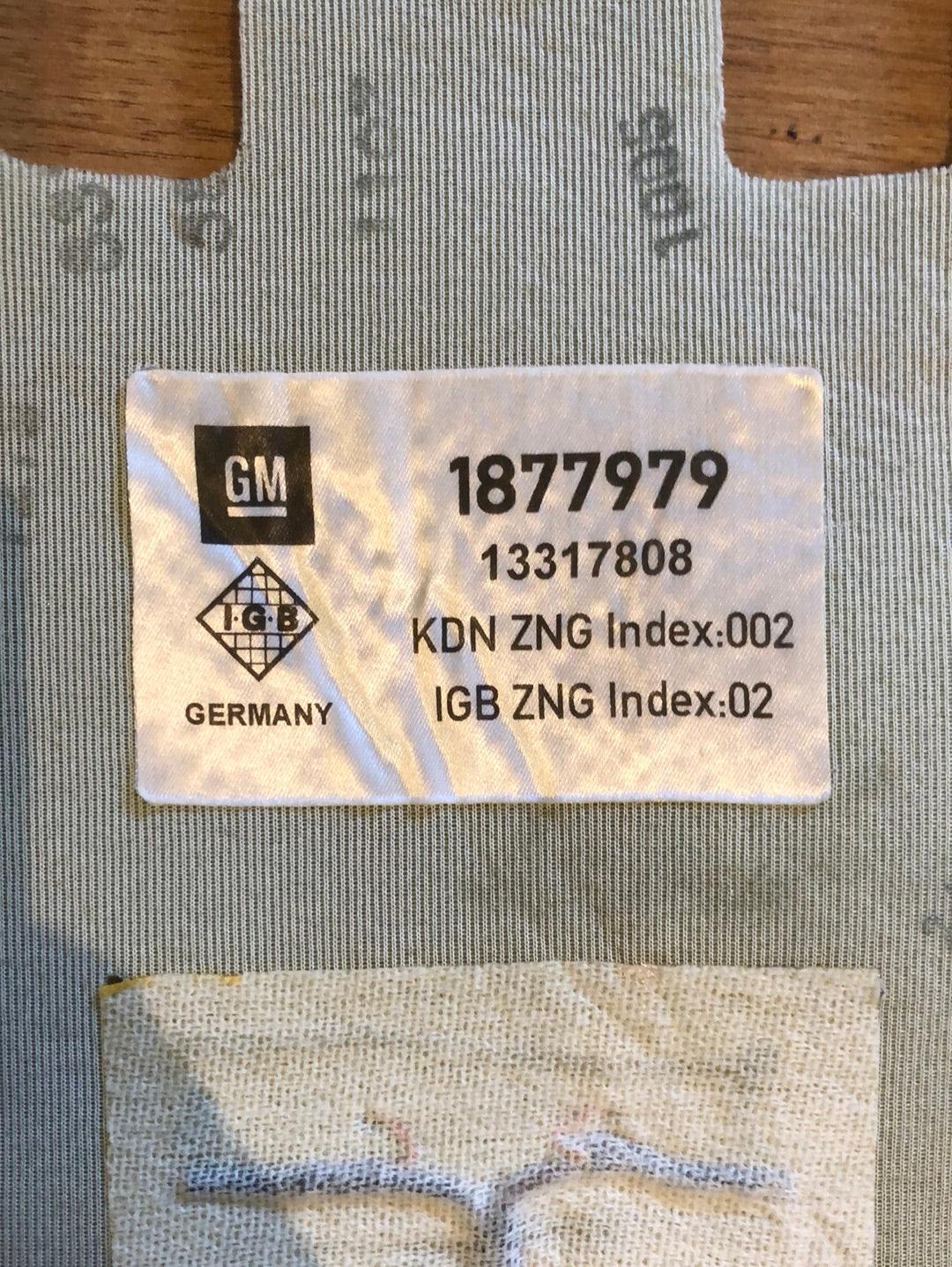 Original GM Opel Zafira C Heizmatte Vorderrücken Neu