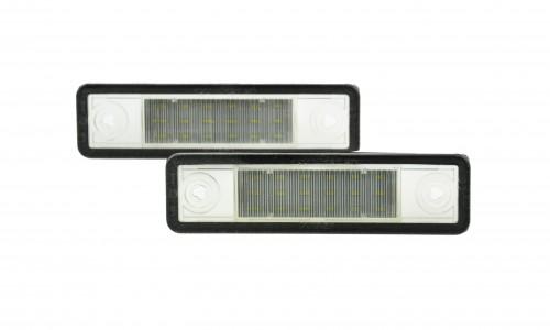 LED Kennzeichen Beleuchtung, Power-LEDs, inkl. E-Prüfzeichen passend für Opel Astra F 91-98 / Astra G (F69) 98-05 / Corsa B 93-00 / Omega A 86-94 / Omega B 94-03 / Vectra B 95-03/ Zafira A(F15) 99-05 / Signum Combo C 01-06