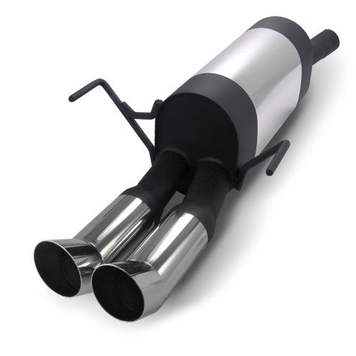 Edelstahl-Endschalldämpfer mit 2x 76mm DTM-Look Endrohren für Opel Astra H