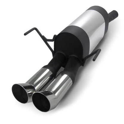 Edelstahl-Endschalldämpfer mit 2x 76mm DTM-Look Endrohren für Opel Astra H