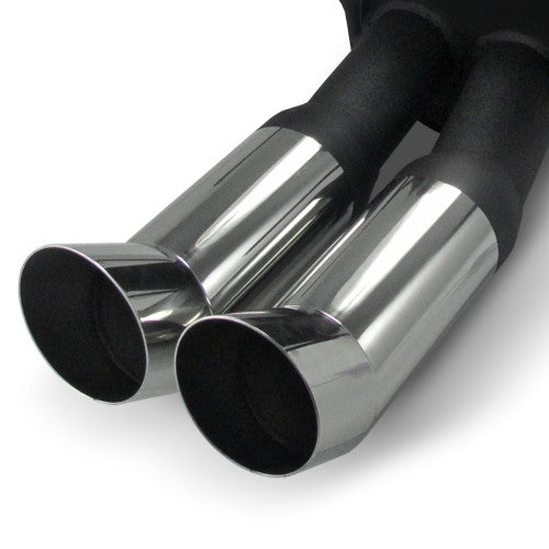 Edelstahl-Endschalldämpfer mit 2x 76mm DTM-Look Endrohren für Opel Astra H