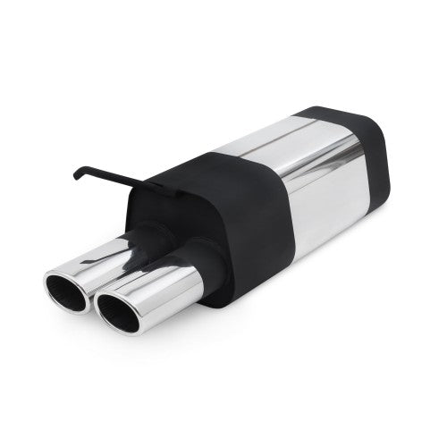 Edelstahl-Endschalldämpfer mit 2x oval Endrohren gerade Für VW Golf 4 Audi A3