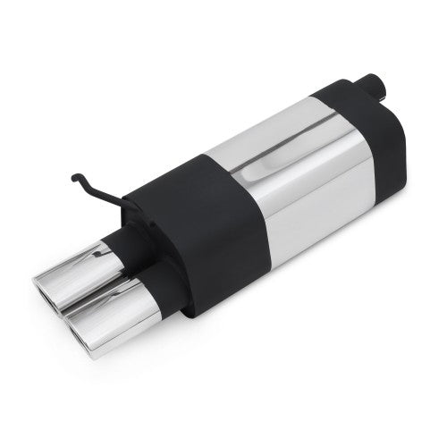 Edelstahl-Endschalldämpfer mit 2x oval Endrohren gerade Für VW Golf 4 Audi A3