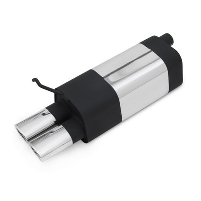Edelstahl-Endschalldämpfer mit 2x oval Endrohren gerade Für VW Golf 4 Audi A3