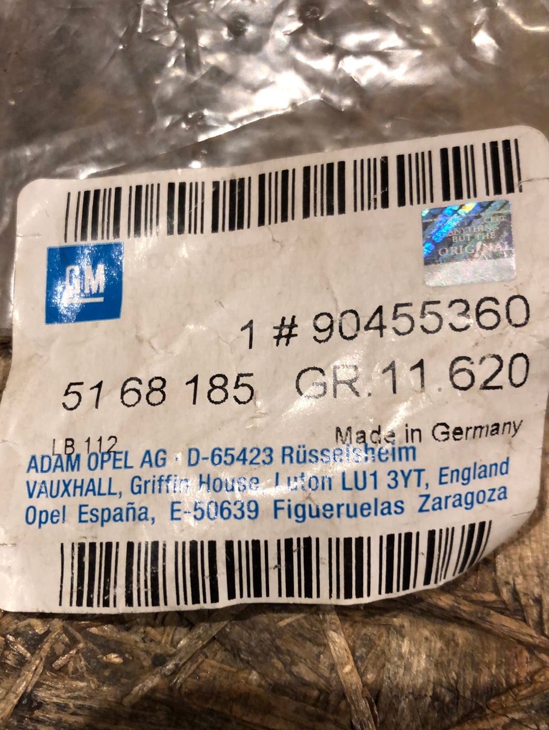 Original GM Opel Omega B Betätigungsknopf Schloss Rücksitzbank Neu