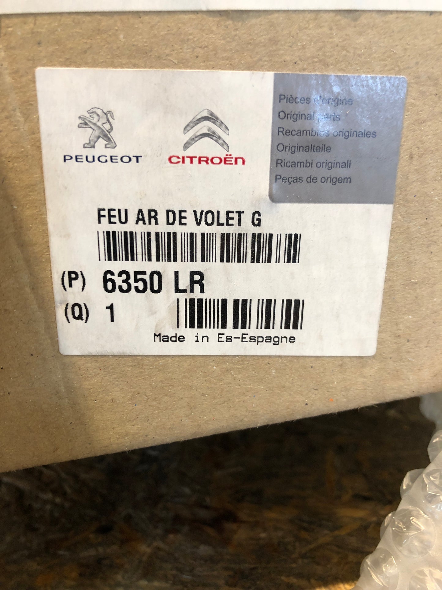 Original Citroën Picasso C4 Rücklicht hinten links