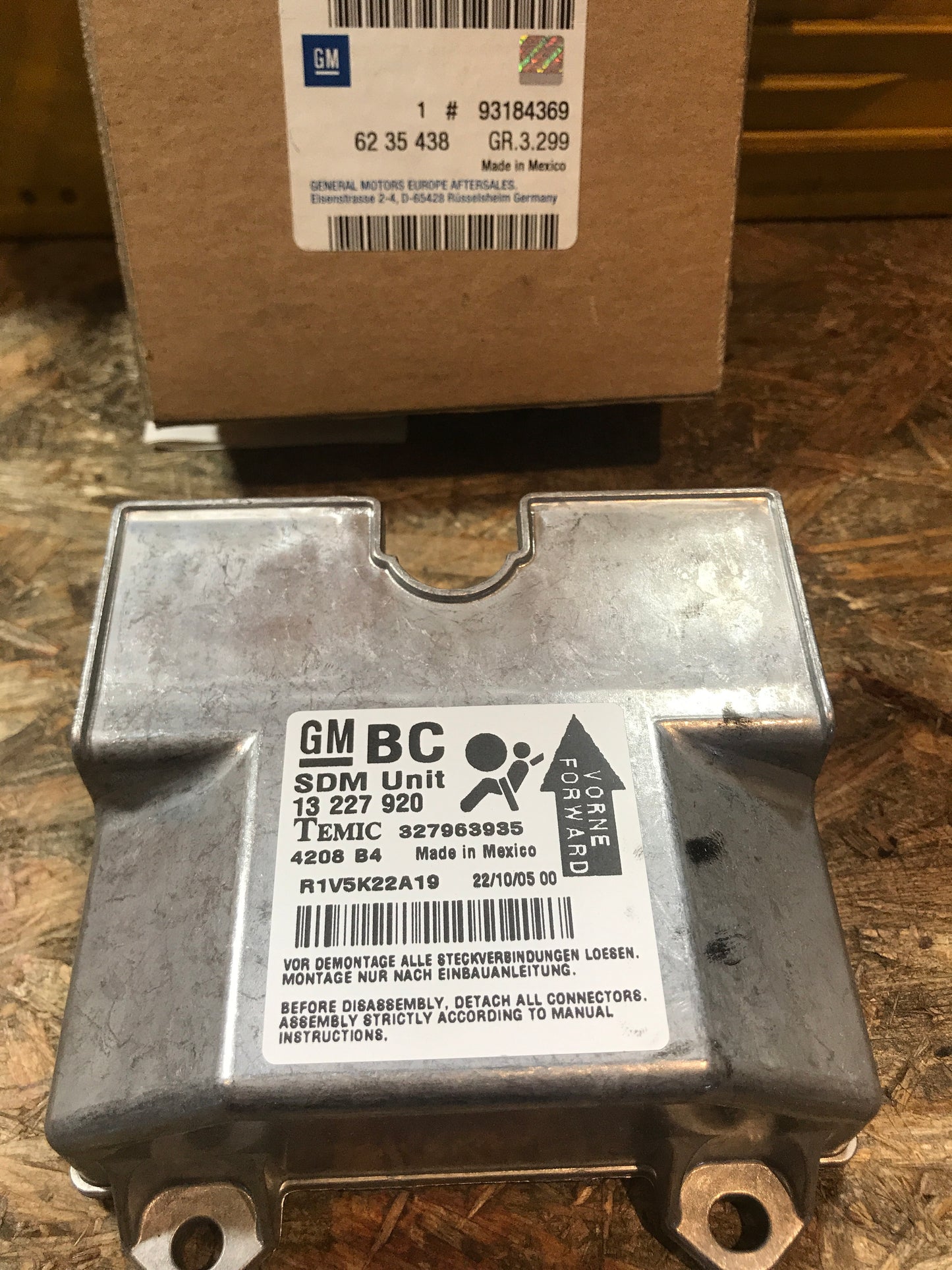 Original Astra H Steuereinheit Airbag NEU
