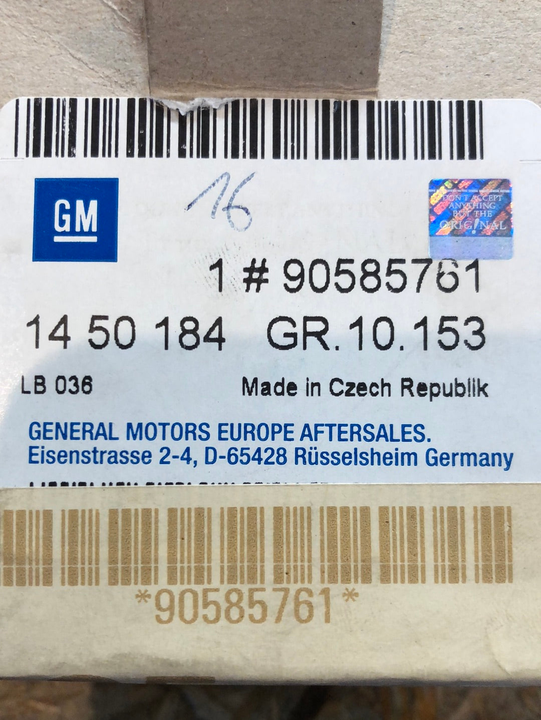 Original GM Opel Astra G Stufenheck 1.6 16V (F96) Waschwasserpumpe Neu