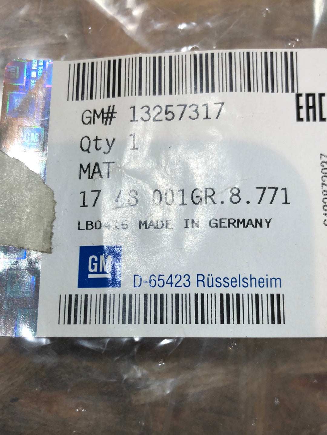 Original GM Opel Astra J 5-Türer Heizmatte Vordersitz für Stoffsitze Neu